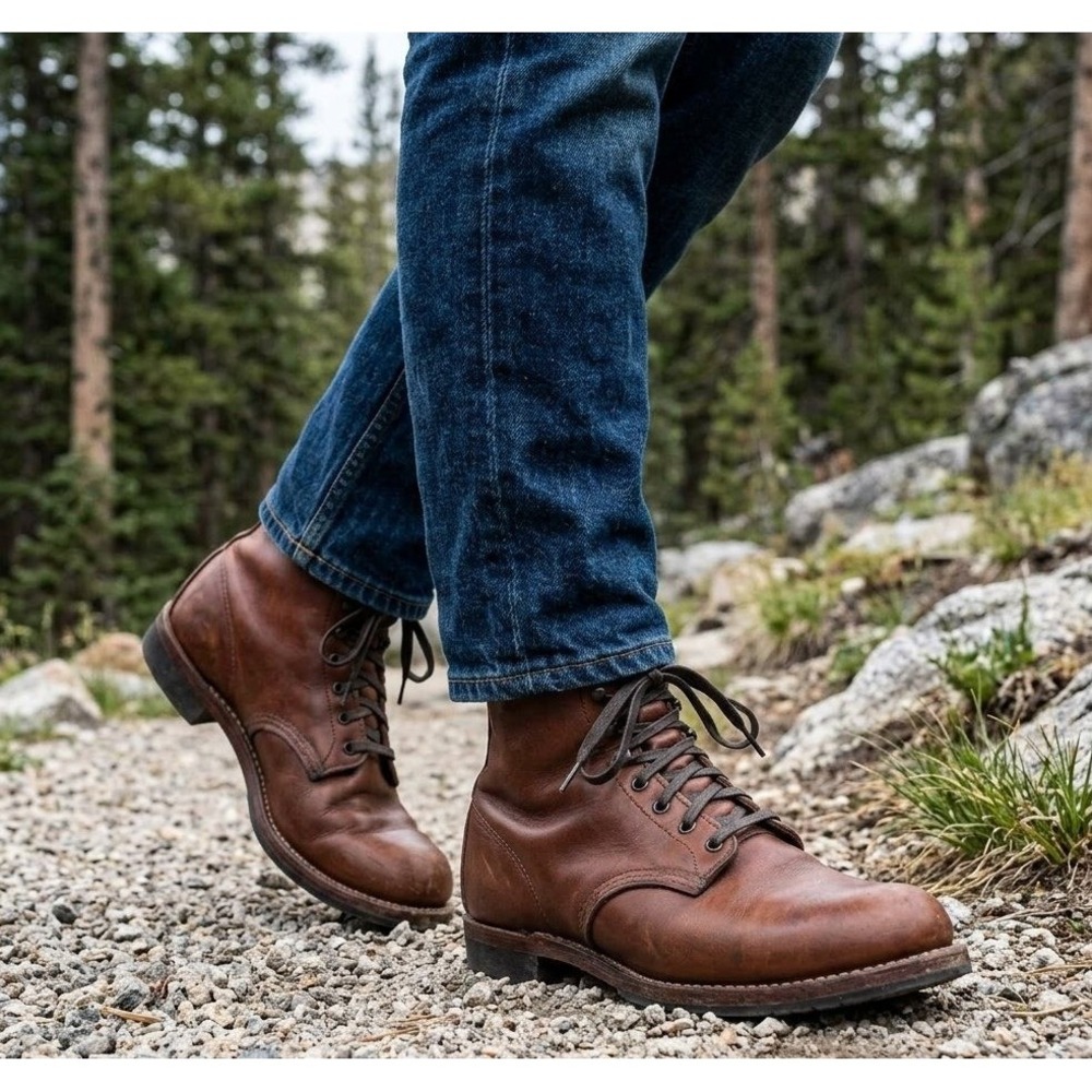 Red Wing Beckman Flatbox Boots Mens 8D Brown Teak Featherstone Leather Heritage